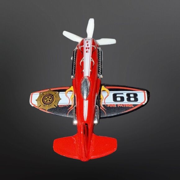 2003 Hot Wheels C2719 Fire Patrol 68 Propeller Plane Die Cast Airplane Diecast - Picture 7 of 7